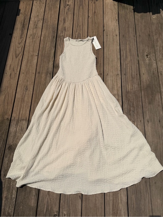 Mustard Seed Dresses & Skirts - Mustard Seed Cream Textured Dress